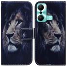 For Infinix Hot 20 Play Coloured Drawing Flip Leather Phone Case(Lion) - 1