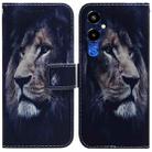 For Tecno Pova 4 Pro Coloured Drawing Flip Leather Phone Case(Lion) - 1