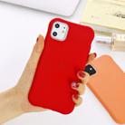 For iPhone 11 Solid Color TPU Slim Shockproof Protective Case(Red) - 1