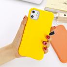 For iPhone 11 Pro Max Solid Color TPU Slim Shockproof Protective Case(Yellow) - 1