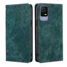 For TCL 405 / 406 / 408 RFID Anti-theft Brush Magnetic Leather Phone Case(Green) - 1