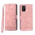 For Samsung Galaxy A51 4G Dierfeng Dream Line TPU + PU Leather Phone Case(Pink) - 1