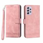 For Samsung Galaxy A72 5G / 4G Dierfeng Dream Line TPU + PU Leather Phone Case(Pink) - 1