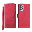 For Samsung Galaxy A72 5G / 4G Dierfeng Dream Line TPU + PU Leather Phone Case(Red) - 1