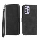 For Samsung Galaxy A72 5G / 4G Dierfeng Dream Line TPU + PU Leather Phone Case(Black) - 1