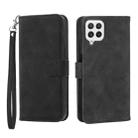 For Samsung Galaxy A22 4G Dierfeng Dream Line TPU + PU Leather Phone Case(Black) - 1