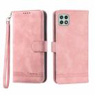 For Samsung Galaxy A22 5G Dierfeng Dream Line TPU + PU Leather Phone Case(Pink) - 1