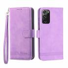 For Samsung Galaxy A03s US Version Dierfeng Dream Line TPU + PU Leather Phone Case(Purple) - 1