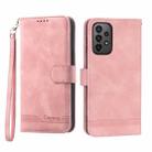 For Samsung Galaxy A23 Dierfeng Dream Line TPU + PU Leather Phone Case(Pink) - 1
