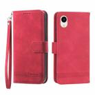 For Samsung Galaxy A22e 5G JP Version Dierfeng Dream Line TPU + PU Leather Phone Case(Red) - 1