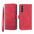 For Samsung Galaxy A34 Dierfeng Dream Line TPU + PU Leather Phone Case(Red) - 1