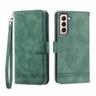 For Samsung Galaxy S21 5G Dierfeng Dream Line TPU + PU Leather Phone Case(Green) - 1