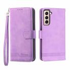 For Samsung Galaxy S21 5G Dierfeng Dream Line TPU + PU Leather Phone Case(Purple) - 1