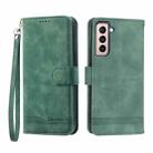For Samsung Galaxy S21+ 5G Dierfeng Dream Line TPU + PU Leather Phone Case(Green) - 1