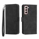 For Samsung Galaxy S21+ 5G Dierfeng Dream Line TPU + PU Leather Phone Case(Black) - 1
