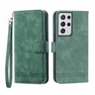 For Samsung Galaxy S21 Ultra 5G Dierfeng Dream Line TPU + PU Leather Phone Case(Green) - 1