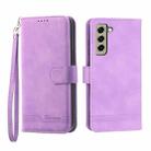 For Samsung Galaxy S21 FE 5G Dierfeng Dream Line TPU + PU Leather Phone Case(Purple) - 1