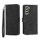 For Samsung Galaxy S21 FE 5G Dierfeng Dream Line TPU + PU Leather Phone Case(Black) - 1