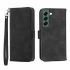 For Samsung Galaxy S22+ 5G Dierfeng Dream Line TPU + PU Leather Phone Case(Black) - 1