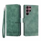 For Samsung Galaxy S22 Ultra 5G Dierfeng Dream Line TPU + PU Leather Phone Case(Green) - 1