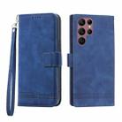 For Samsung Galaxy S22 Ultra 5G Dierfeng Dream Line TPU + PU Leather Phone Case(Blue) - 1
