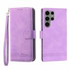 For Samsung Galaxy S23 Ultra 5G Dierfeng Dream Line TPU + PU Leather Phone Case(Purple) - 1