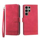 For Samsung Galaxy S23 Ultra 5G Dierfeng Dream Line TPU + PU Leather Phone Case(Red) - 1