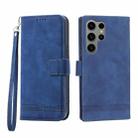 For Samsung Galaxy S23 Ultra 5G Dierfeng Dream Line TPU + PU Leather Phone Case(Blue) - 1