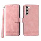 For Samsung Galaxy S23+ 5G Dierfeng Dream Line TPU + PU Leather Phone Case(Pink) - 1