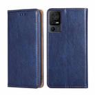 For TCL 40 SE Gloss Oil Solid Color Magnetic Leather Phone Case(Blue) - 1