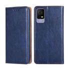 For TCL 405 / 406 / 408 Gloss Oil Solid Color Magnetic Leather Phone Case(Blue) - 1