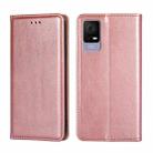 For TCL 405 / 406 / 408 Gloss Oil Solid Color Magnetic Leather Phone Case(Rose Gold) - 1