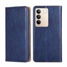 For vivo S16 / S16 Pro Gloss Oil Solid Color Magnetic Leather Phone Case(Blue) - 1