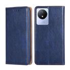 For vivo Y02 4G Gloss Oil Solid Color Magnetic Leather Phone Case(Blue) - 1