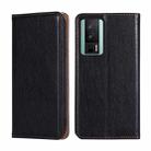 For Xiaomi Redmi K60 / K60 Pro Gloss Oil Solid Color Magnetic Leather Phone Case(Black) - 1