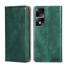 For Honor 80 GT Gloss Oil Solid Color Magnetic Leather Phone Case(Green) - 1