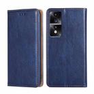 For Honor 80 GT Gloss Oil Solid Color Magnetic Leather Phone Case(Blue) - 1