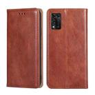 For ZTE Libero 5G III Gloss Oil Solid Color Magnetic Leather Phone Case(Brown) - 1