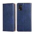 For ZTE Libero 5G III Gloss Oil Solid Color Magnetic Leather Phone Case(Blue) - 1