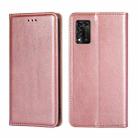 For ZTE Libero 5G III Gloss Oil Solid Color Magnetic Leather Phone Case(Rose Gold) - 1