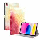 For iPad 10th Gen 10.9 2022 Watercolor Pattern Flip Leather Tablet Case(Spring Cherry) - 1
