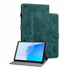 For Huawei MatePad SE Tiger Pattern Flip Leather Tablet Case(Dark Green) - 1