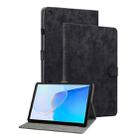 For Huawei MatePad SE Tiger Pattern Flip Leather Tablet Case(Black) - 1