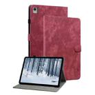 For Nokia T21 Tiger Pattern Flip Leather Tablet Case(Red) - 1