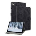 For Nokia T21 Tiger Pattern Flip Leather Tablet Case(Black) - 1