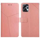 For Motorola Moto G23 4G/G13 4G HT01 Y-shaped Pattern Flip Leather Phone Case(Pink) - 1