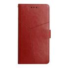 For OPPO Reno8 T 4G HT01 Y-shaped Pattern Flip Leather Phone Case(Brown) - 2