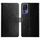 For TCL 40 SE HT01 Y-shaped Pattern Flip Leather Phone Case(Black) - 1