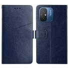 For Xiaomi Redmi 11A 4G HT01 Y-shaped Pattern Flip Leather Phone Case(Blue) - 1