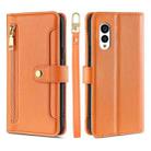 For Fujitsu Arrows N F-51C Sheep Texture Cross-body Zipper Wallet Leather Phone Case(Orange) - 1